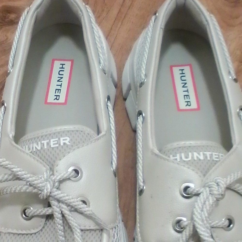 Hunter Sasa Women’s Boat Shoes Cream Beige Casual Slip-On Loafers Size 9 - Picture 12 of 16